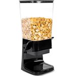 Conworld Cereal Dispenser, Plastic Dry Food Dispenser Container Machine Storage Bottles for Home and Kitchen, Black