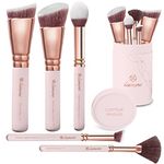 Contour Powder Kabuki Foundation Blush Fan Brush Set - Synthetic Sculpting and Highlighting Kit - Contouring Makeup Brushes