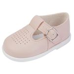 EARLY DAYS Baypods, Toddler Shoes with Hard Sole, Baby Boys & Girls First Walking Shoes with Anti-Slip Sole, First Walkers, Dusty Pink, 4 UK Child