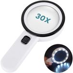 30X Magnifying Glass with Light, li