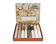 Eat.Art Salt Journey - 8 Unique Salt Selection Box - Food Mothers Day Cooking Gifts Pink Himalayan Sea Salt Spice Set - Authentic Smoked Pure Salts - Grinder Refill Premium Collection