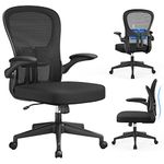 Desk Chair - Ergonomic Office Chair with Adjustable Armrest Lumbar Support, High-density Sponge Cushion, Silent Wheels, Height Tilting Adjustment, YONISEE Swivel Computer Chair Rocking Executive Chair