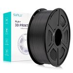 SUNLU PLA+ 3D Printer Filament, PLA PLUS Filament 1.75mm, Toughness Enhanced 3D Filament Compatible with 3D FDM Printers, Dimensional Accuracy +/- 0.02 mm, 1 kg Spool(2.2 LBS), PLA+ Black