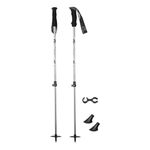 QSTDGVPW Ski Poles, Ski Poles, Adjustable Boot Tips for Outdoor Slopes, Winter Sports, Snowboarding, Silver