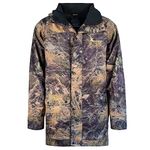 Huntech Wetlands Hunting Jacket For Men - Insulated Waterproof Jacket - Green and Camo, H/Country, Large