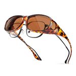 Bloomoak Polarized Over Glasses Anti-Glare UV 400 Protection for Men Women - Wrap Around Sunglasses/Fit-Over Prescription - Suit for Driving/Fishing/Golf