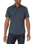 Amazon Essentials Men's Slim-Fit Short-Sleeve Print Shirt, Anchor, XX-Large