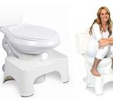 Credly Made in India Tool for Western Toilet Portable Comfortable Sturdy Foot Step for Potty Training Kids Adults 50x28.5x19.5CM White,Plastic