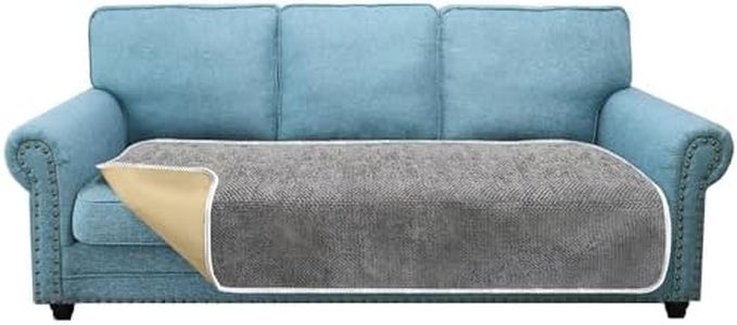 Granbest Non-Slip Sofa Seat Covers 3 Seater Thick Sofa Cover Sofa Protectors from Pets Universal for All Seasons (3 Seater, Grey)