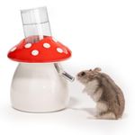 Niteangel Water Bottle with Stand for Syrian Dwarf Hamsters Gerbils Mice Rats Degus Small pet Rodents (Ceramic Water Bottle - 80ml)