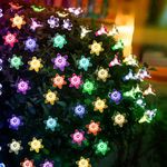 Gesto Serial String Lights for Decoration - 14 LED Crystal Lily Flower Fairy Lights Indoor Outdoor for Home Decoration, Christmas Decor, Diwali Decoration,Mandir Decor,Pooja Room Decor (Multicolor)