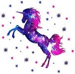 Wajade Unicorn Wall Stickers for Girls Bedroom Galaxy Unicorn Wall Decal Stickers for Kids Removable Wallpaper Decals Art for Children Bedrooms Nursery Christmas Birthday Party Decoration