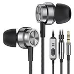 Earphones Wired In-Ear Headphones with Microphone and Pure Sound, Wired Earbuds with Strong Bass and Noise Isolating, 3.5mm Earphones for Samsung, Android,Tablet, iPad, MP3, 3.5mm Devices