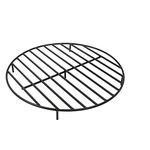 Sunnydaze 30-Inch Round Heavy-Duty Steel Fire Pit Grate - for Outdoor Firepits - Black