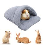 Guinea Pig Bed Hamster Bed Sleeping Bag Cave Nest Cushion Soft Warm Slippers Guinea Pig House Pet Winter Bedding Cage Accessories for Small Animal Squirrel Hedgehog Rat Chinchilla Ferret (Grey)