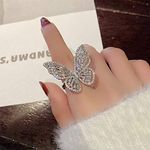 Aimimier Cubic Zirconia Butterfly R