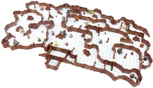 Dirt Cheap Dungeons Ogre Cavern Set - 616pc Modular Mega-Cave Kit - 28ft of Linear Walls for 1" Grid TTRPG - D&D, Pathfinder, Daggerheart