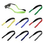 KINBOM 8pcs Floating Sunglasses Straps, Neoprene Glasses Straps Floating Eyeglass Lanyard Adjustable Sunglasses Retainer Glasses Strap Sunglass Lanyard for Sport Outdoors Water Activities (8 Colors)