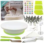 Lukzer 46PC Cake Making Supplies Set Cake Decorating Items Baking and Cake Decoration Accessories for Beginners and Professionals Christmas New Year Gift for Bakers (Multicolor)