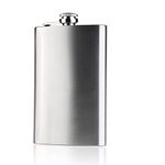 DARKNESS 10OZ Hip Flask for Men Liquor Flask Stainless Steel Leak Proof Flask for Women Pocket Alcohol Drinking Flask Set (295 Ml, Silver) (Hip Flash 10 OZ)