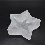 Selenite Charging Star Bowl White Crystal 10cm Hand-Carved Bowl Selenite Crystals Holder for Charging Crystals and Tumble Stones Alter Bowl Spiritual Healing Bowl Meditation Home Décor Gift