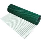 Pawhut PVC Coated Welded Wire Mesh Fencing Chicken Poultry Aviary Fence Run Hutch Pet Rabbit 30m Dark Green