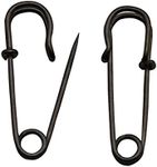 Amanaote Gun Black Safety Pins 30mm X 10 mm Size Jewelry for Kilts Blankets Skirts Crafts Pack of 30