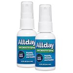 Allday Dry Mouth Spray - Maximum Strength Xylitol, Fast Acting, Long Lasting, Non-Acidic (Pack of 2)