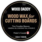 Wood Daddy - Wood Wax - 3.5 oz Tin Can - Cutting & Charcuterie Board Wax - Made in Canada with Pure Canadian Beeswax - Food Grade - Board Balm - Wood Conditioner