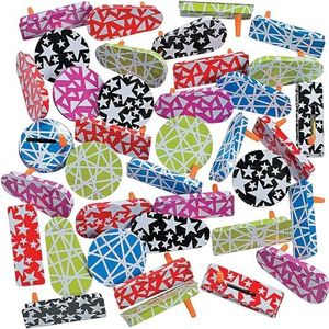 Fun Express Bulk Metal Noise Makers for Sporting Events - 50 Pack Hand Clappers & Clackers for Football Games, Pep Rally Supplies | Groggers for Purim