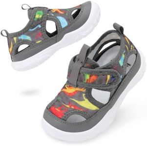 BARERUN Barefoot Shoes Kids Wide Toe Box Boys Swim Shoes Kids Waterproof Shoes Boys Waterproof Shoes Running Shoes for Boys Girls Grey Toddler Size 10