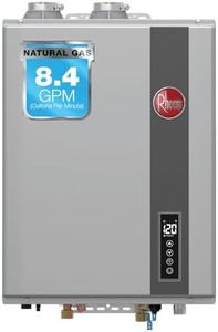 Rheem RRTGH84DVLN3701171 Rheem RTGH Series 8.4 GPM 157,000 BTU 120 Volt Residential Indoor Natural Gas Tankless Water Heater Stainless Steel
