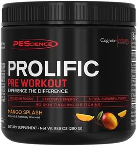 PEScience Prolific Energy Pre Workout – L Citrulline for Nitric Oxide, Rhodiola & CDP Choline Nootropic for Focus – Preworkout for Men & Women – 40 Scoops, Mango Splash
