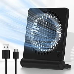 JOSTRY Desk Fan USB Powered with 3 Speeds Adjustable Strong Wind, Ultra Quiet Mini Personal Fan USB-C Corded Powered,220° Tilt Folding Plug In USB Fan