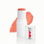 BOOM! by Cindy Joseph Boomstick Creamy Blush Stick and Lipstick - Long Wearing Blendable and Buildable Color - Vegan Multistick for Cheeks & Lips for Older Women & Mature Skin - Golden Peach