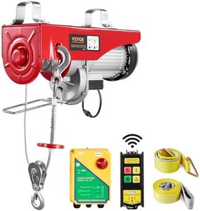 VEVOR 2200lbs Electric Hoist with Wireless Remote Control,110v Electric Hoist with Remote Control, 40ft/20ft Lifting Height & Motor, for Garage Warehouse Factory