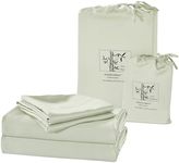 Cooling Bed Sheets Set - 100% Bamboo Viscose Set, Luxuriously Breathable & Silky Soft Bamboo Sheet Set,Bed Sheets 4 Piece Set,16 Inch Deep Pocket, Machine Washable,Wrinkle Free(Queen,Sage Green)