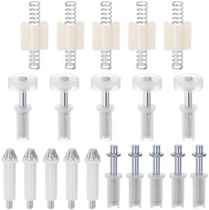uxcell Bifold Door Hardware Kit Include Top & Bottom Pivot, Steel Spring & Guide Wheel Bi-fold Closet Door Hardware Kit for Folding Pocket Door Accordion Door Barn Door