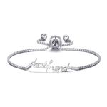 Philip Jones Silver Plated Best Friend Bracelet Created with Zircondia® Crystals