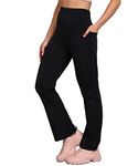 Rock Paper Scissors Premium Flare Gym Pants High Waist Stretchable Flared Leggings With Pockets Gym Wear/Active Wear Tights Yoga Pants Zumba/Dance Womens Workout Tights Gym Tight Black L Size