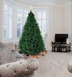 Artificial 10 feet Christmas Tree Xmas Tree with Solid Iron Metal Legs,Light Weight, Perfect for Christmas Decoration (Green, 10 FEET)