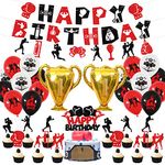 Boxing Birthday Party Decorations, Boxing Birthday Banner Cake Topper Balloons, Fight Sports Wrestling Party Supplies Boxer Boxing Match Theme Party Supplies