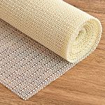 Queta Multipurpose Non-Slip Mat, Non Slip Rubber Matting, 180 x 200 cm PVC Anti-Slip Gripper Roll, Carpet Gripper Underlay for Hard Floors Rug Gripper For Wooden Floors(Milky)