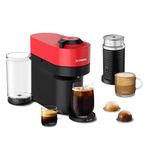 Nespresso Vertuo Pop+ Coffee and Espresso Machine by Breville with Aeroccino Milk Frother - Spicy Red