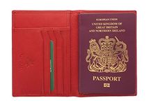 VISCONTI Polo Collection Leather Passport Holder RFID Blocking 2201 Red