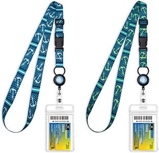 MNGARISTA Retractable Cruise Lanyard for Ship Cards, Waterproof Lanyards for Cruise Ship Cards with ID Holder, 2 Pack, Anchor