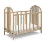 Graco Olivia 3-in-1 Convertible Crib (Driftwood) – GREENGUARD Gold Certified, Converts to Daybed and Toddler Bed, Fits Standard Full-Size Crib Mattress, Adjustable Mattress Height, Easy-to-Match Style