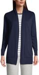 Lands' End Women's Open Long Cardigan Sweater, Radiant Navy, XX-Large Plus