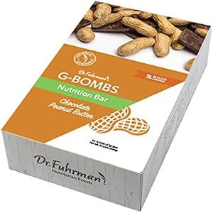 Dr. Fuhrman’s G-BOMBS Nutrition Bar – Chocolate Peanut Butter Flavor – Whole Food Plant-Based Superfood Snack with Nuts, Seeds, Greens & Berries – Vegan, Gluten-Free, No Added Sugar – 12 Count