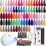 MEFA 60 Pcs Gel Nail Polish Kit wit